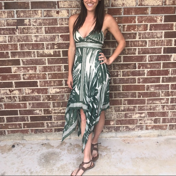 BCBGMaxAzria Halter Handkerchief Dress - Picture 1 of 14